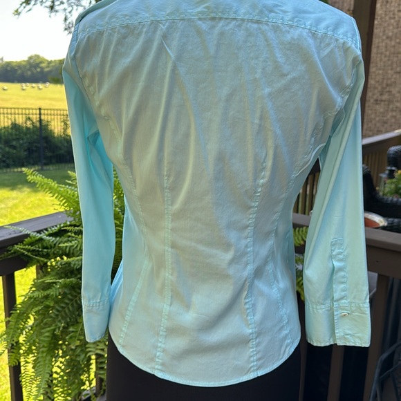 LN -Talbots top (6) & cropped pant (2) in robin egg blue/mint set -so slim! - Picture 6 of 13